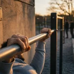 Fitness de rue : mains sur barre Street Workout pour tractions