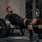 Muscler fessier homme : hip thrust en salle, homme sur banc