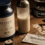 Photo whey sans gluten : étiquette et test contre contamination croisée