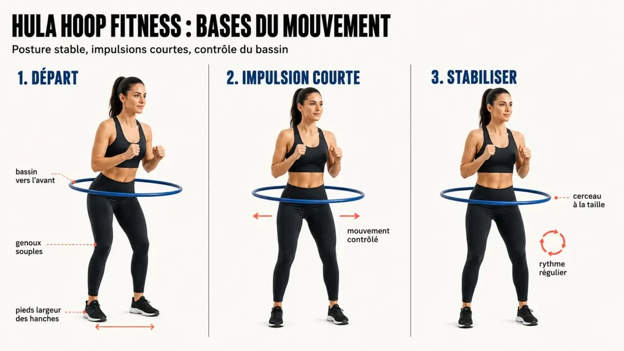 Hula hoop fitness : posture de départ et mouvement de base pour débuter