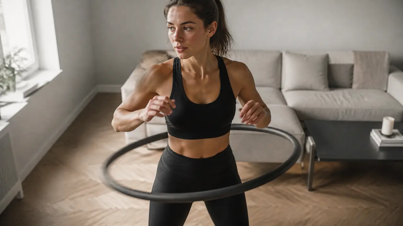 Hula hoop fitness : posture avec un cerceau à mousse