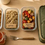 Meal prep sportif : boîtes repas de la semaine et sac isotherme