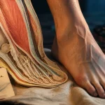 Muscle tibial anterieur à la cheville : trajet et insertion sur le cou-de-pied