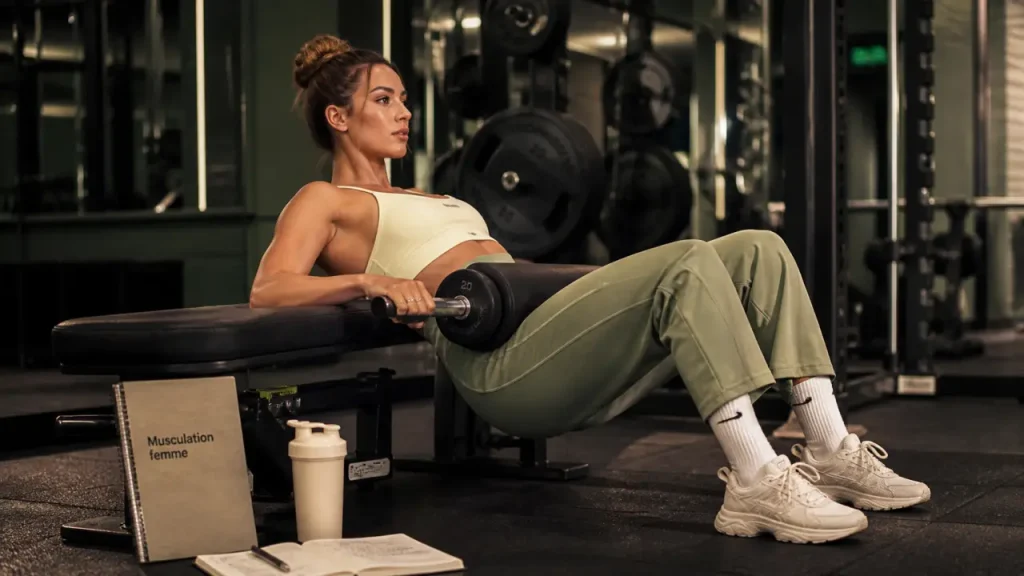 Musculation pour femme : hip thrust en salle de sport