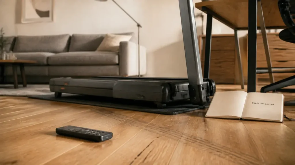 Tapis de course en appartement compact près du bureau