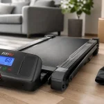 Tapis de course fitfiu pliable en intérieur, écran LCD affichant vitesse et distance