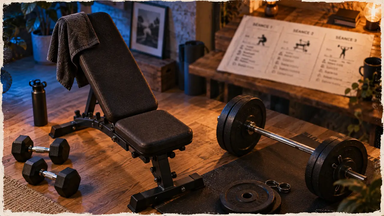 Programme musculation avec banc pdf : 3 séances sans machines