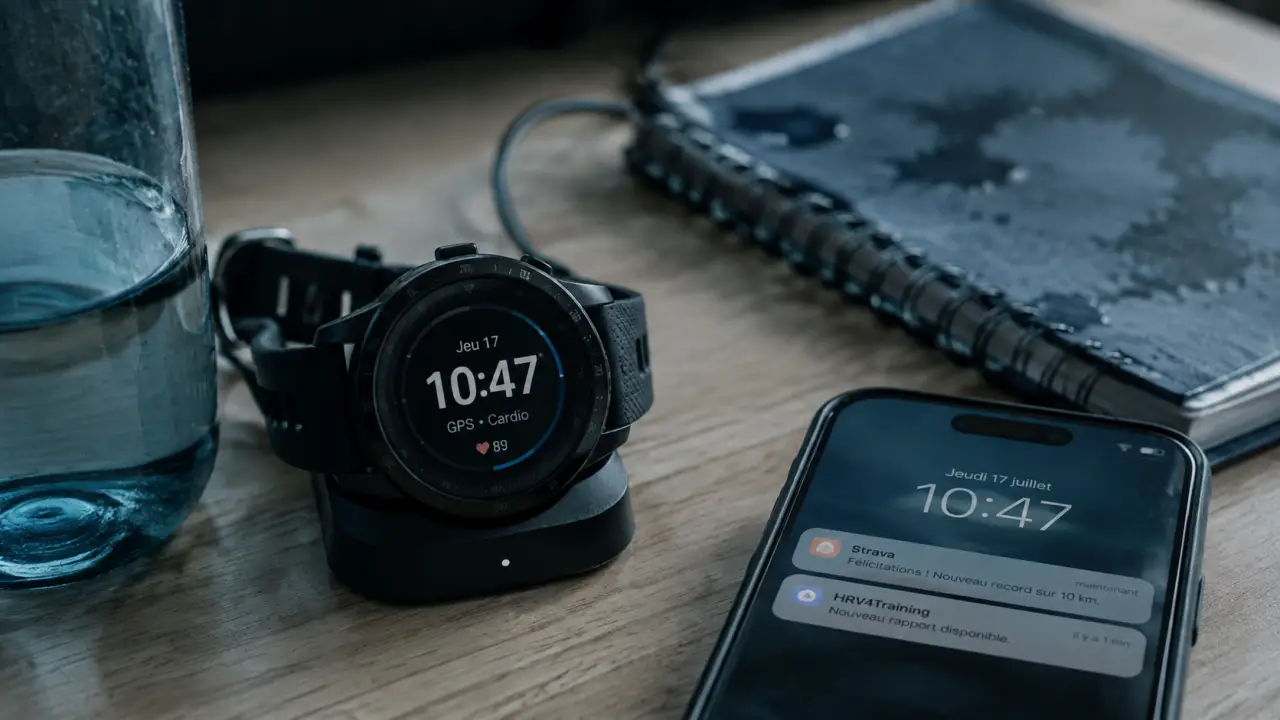 Smartwatch fitness avec GPS, autonomie et compatibilité