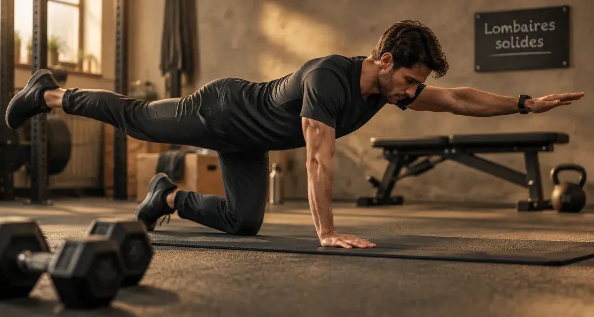 Lombaire musculation : bird dog pour renforcer les lombaires solides
