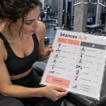 Programme musculation femme salle de sport : 3 séances A/B en salle