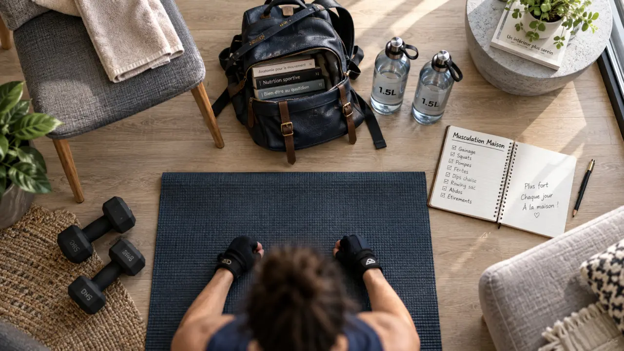 Programme musculation maison : tapis, charges et 3 séances simples