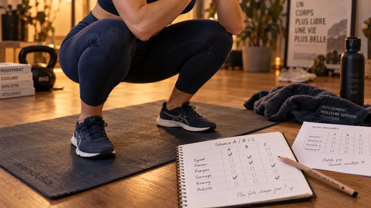 Programme musculation maison sans matériel pdf : 3 séances au poids du corps, entraînement au sol