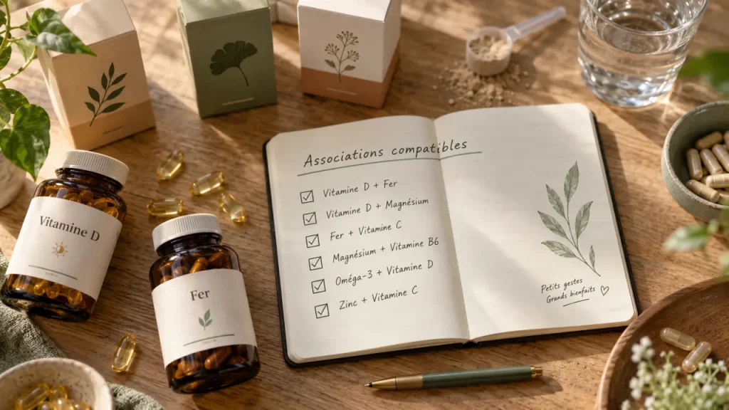 Quels compléments alimentaires peut-on prendre en même temps : compatibilités et dosages